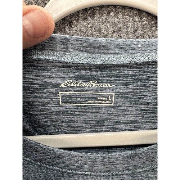 Eddie Bauer Resolution Tunic Tee Top Womens Large Blue Long Sleeve Wicking NEW - Picture 7 of 11